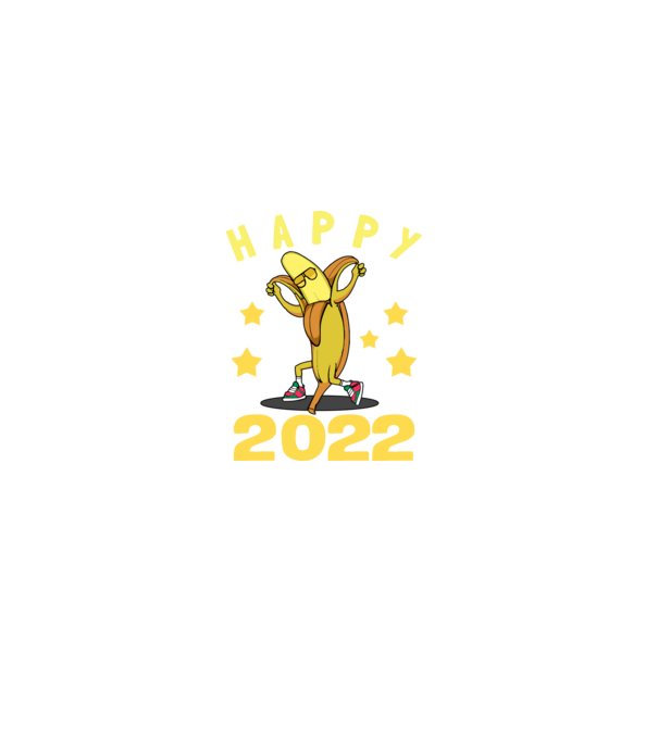 Happy new year Banana minta fekete pólón