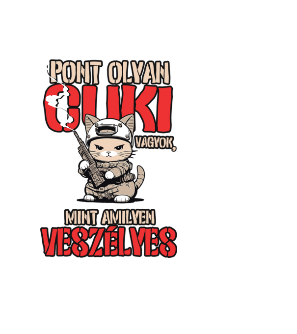 Olyan cuki amilyen veszélyes minta fekete pólón