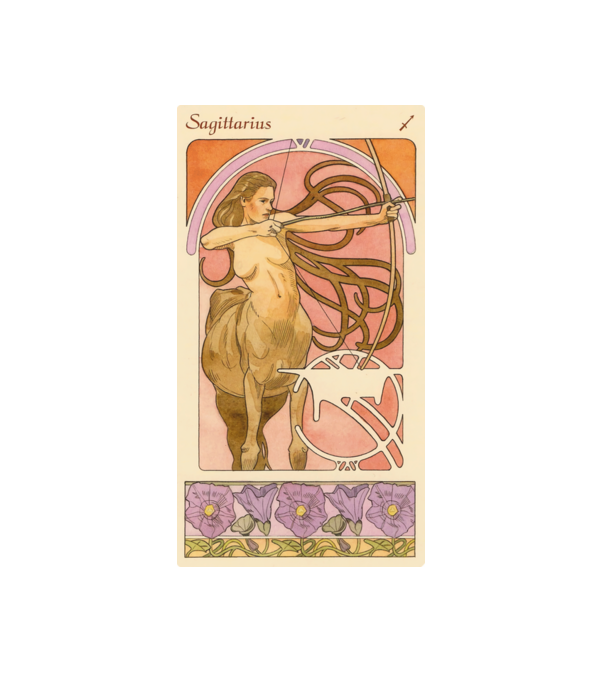 Tarot Horoszkóp NYILAS minta fehér pólón