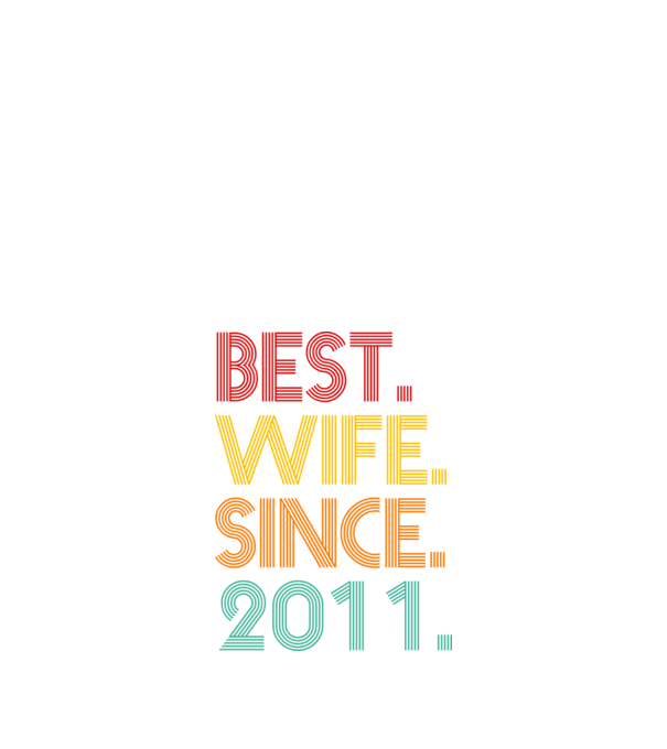 best wife since 2011 retro minta fekete pólón