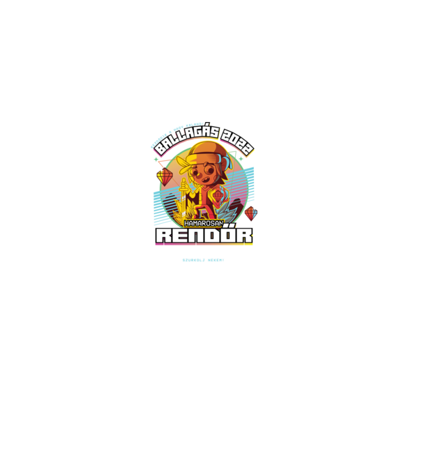 Arcade Jövőbeli szakmás rendőr minta fekete pólón