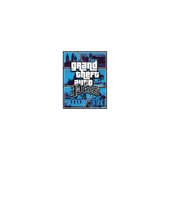GTA Pécs minta fekete pólón