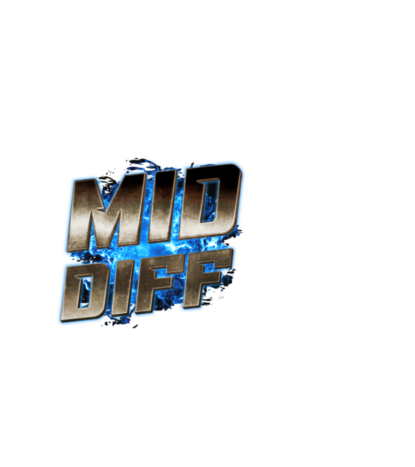 MID DIFF metalic blue fire minta fekete pólón