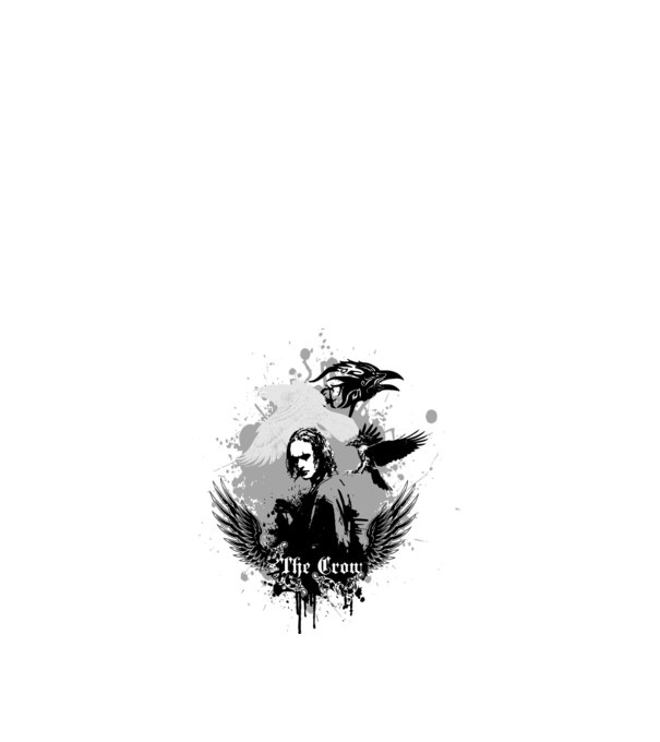 The Crow minta fehér pólón