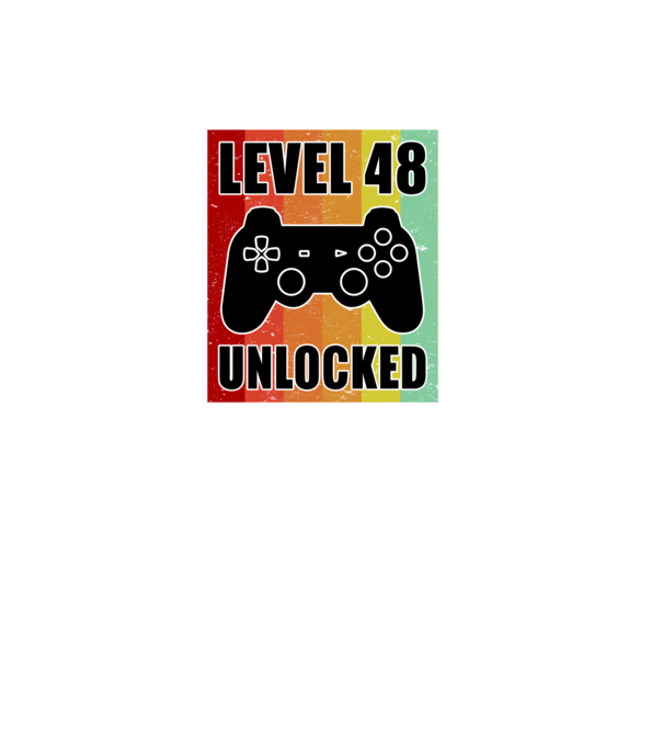 level 48 unlocked retro gamer minta fekete pólón