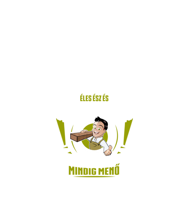 Éles ész és szuper erő...asztalos minta fekete pólón