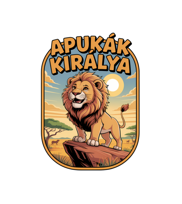 Apukák királya minta fekete pólón