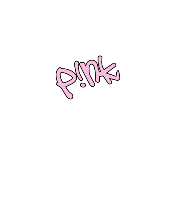 PINK minta fehér pólón