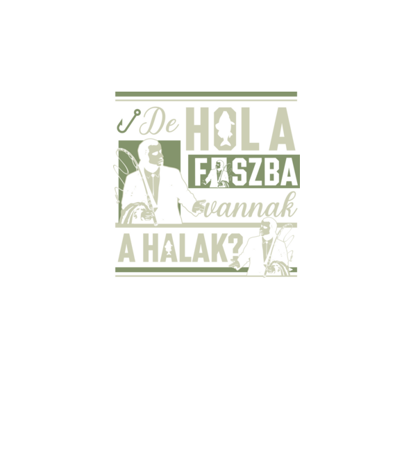 Hol a fszba vannak a halak minta türkiz pólón