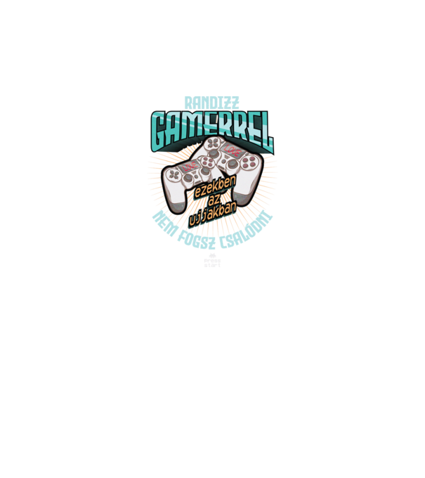 Randizz gamerrel minta fekete pólón