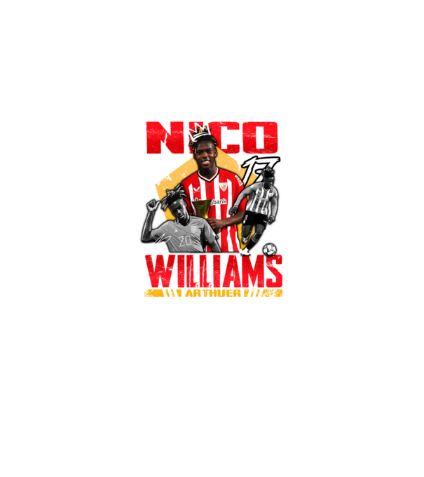 Nico Williams tribute minta fekete pólón