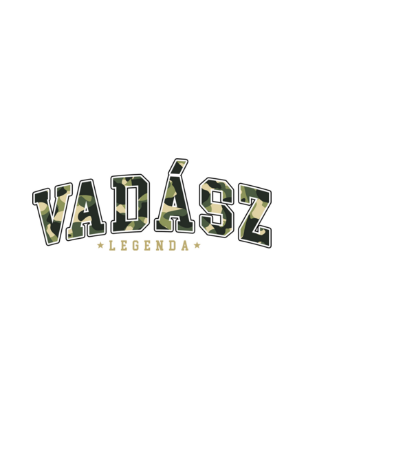 Vadász Legenda minta fekete pólón