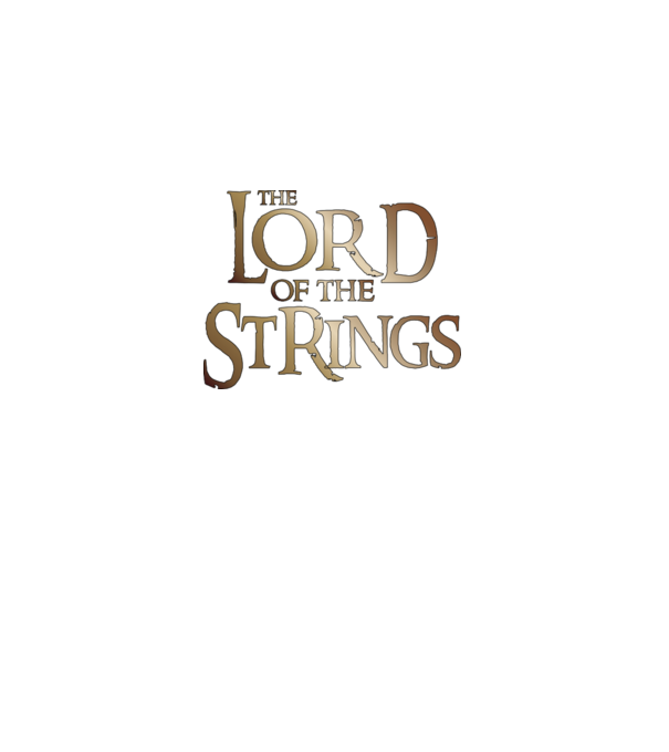 Lord of the Strings minta fekete pólón