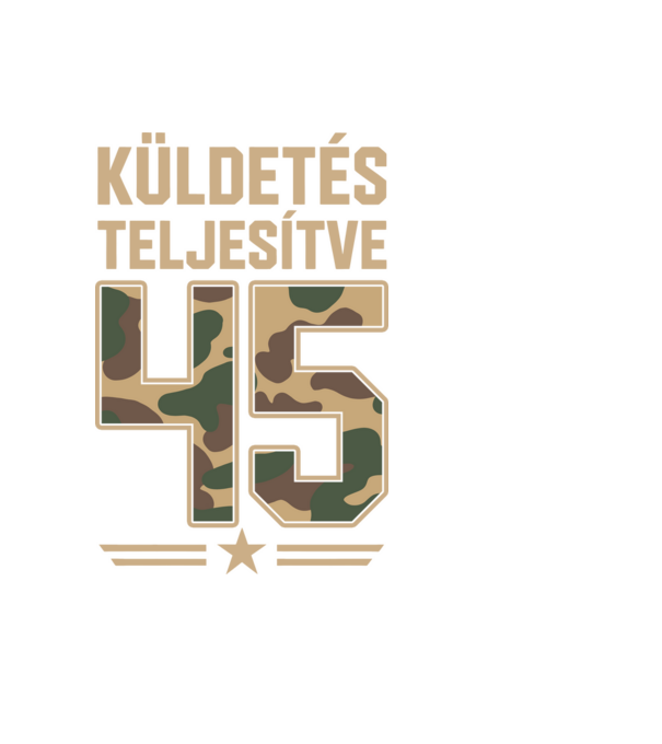 Küldetés teljesítve 45 minta fekete pólón