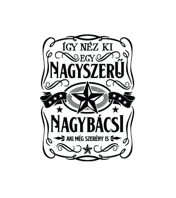 Nagyszrű Nagybácsi minta fehér pólón