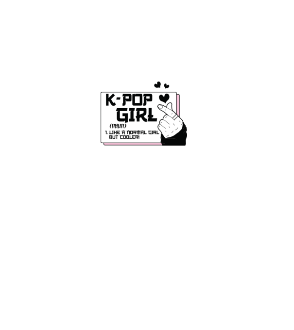 K-POP FANGIRL minta fehér pólón