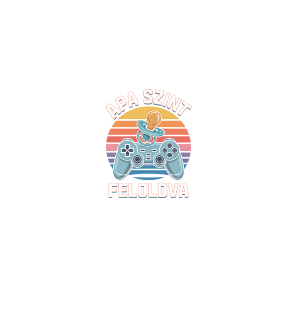 Apa szint feloldva minta fekete pólón