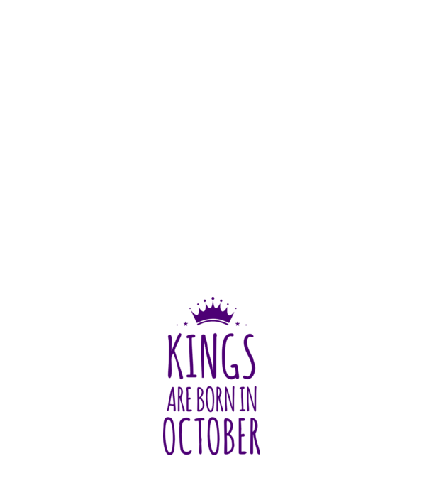 Kings are born in - October minta fehér pólón