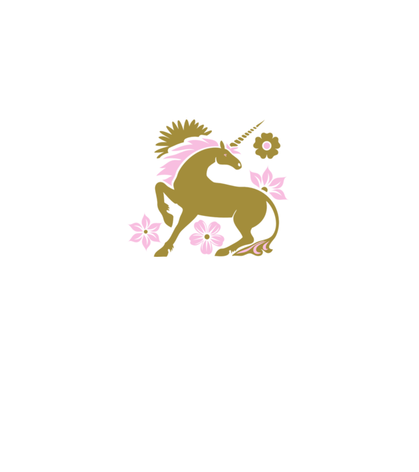 Unicorn minta fekete pólón