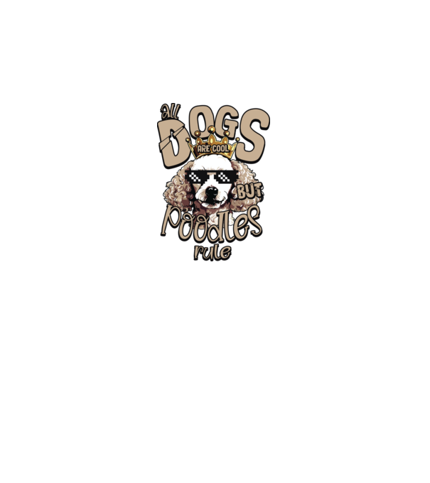 Uszkár Poodles rule minta fehér pólón