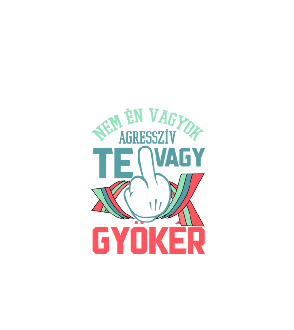 Nem vagyok agresszív minta fekete pólón