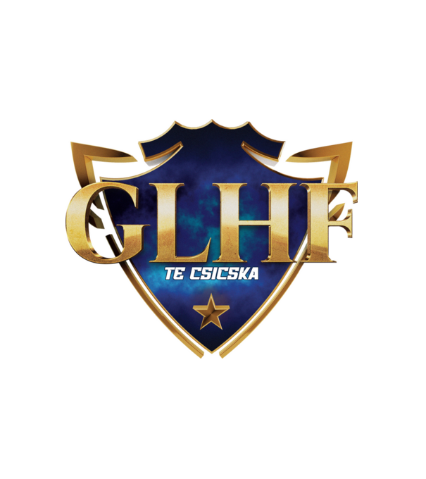 GLHF te csicska minta fehér pólón