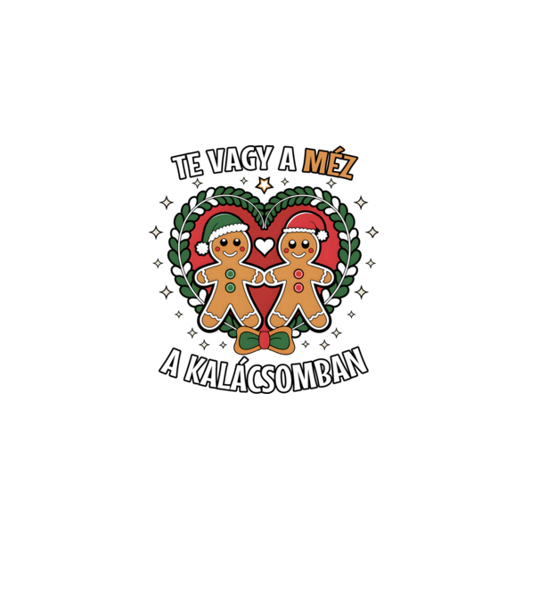 Te vagy a méz a kalácsomban Páros minta sötétkék pólón