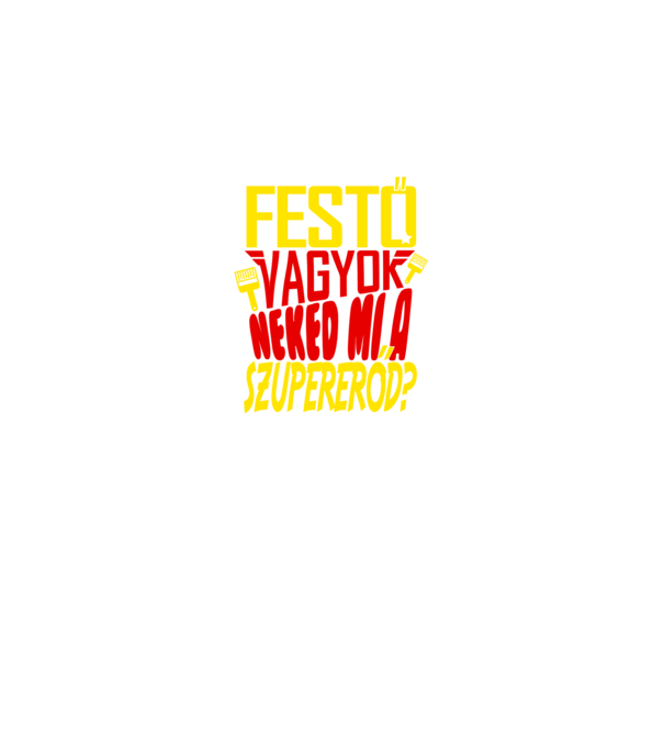 Szuperhős festő minta fekete pólón