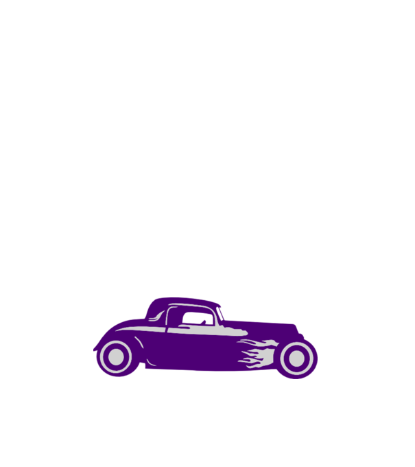 Hot Rod minta világos rózsaszín pólón