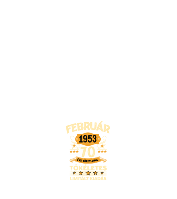 Február 1953 70 éve töretlenül tökéletes minta sötétkék pólón