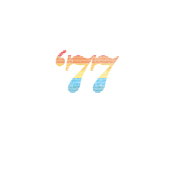 Retro születésnap 1977 minta sötétkék pólón