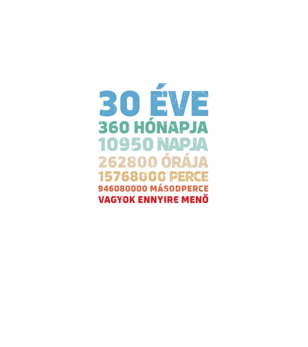 30 éve vagyok ennyire menő minta fekete pólón