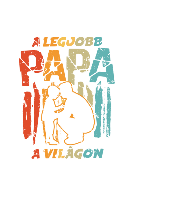 Legjobb PAPA retro minta fekete pólón