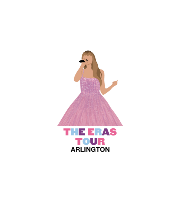 Taylor Swift The Eras Tour Arlington minta fehér pólón