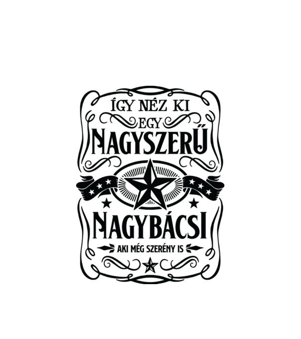 Nagyszrű Nagybácsi minta fehér pólón