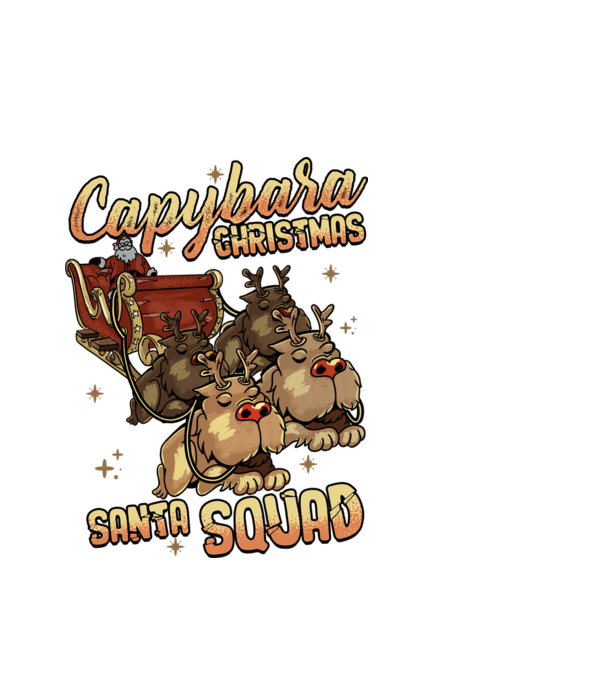 Capybara christmas santa squad minta fehér pólón