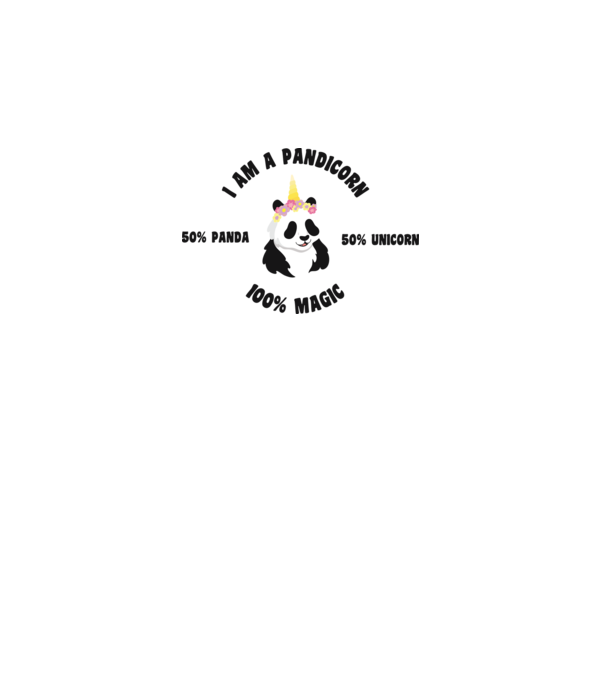 Pandicorn minta fehér pólón