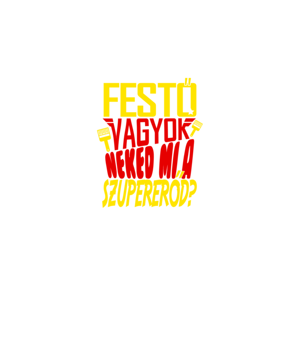 Szuperhős festő minta fekete pólón