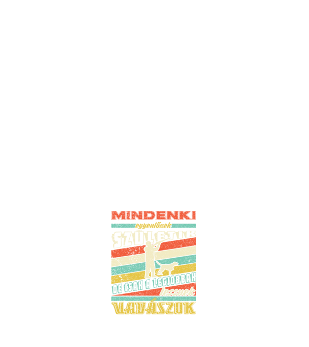 Retro mindenki egyenlő vadász minta sötétkék pólón