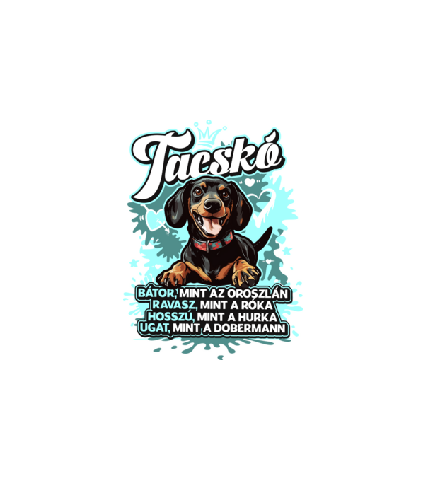Bátor Tacsi minta fehér pólón