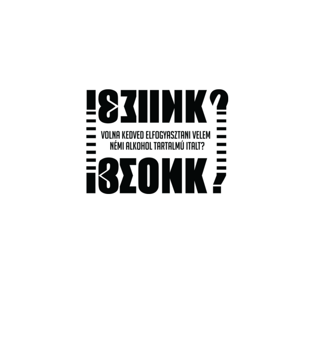 Rejtett üzenet Iszunk minta szürke pólón