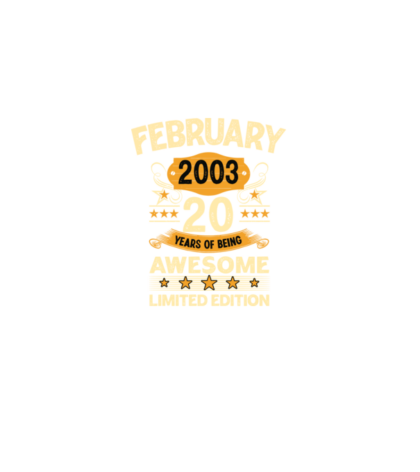 February 2003 20 years of being limited edition minta fekete pólón