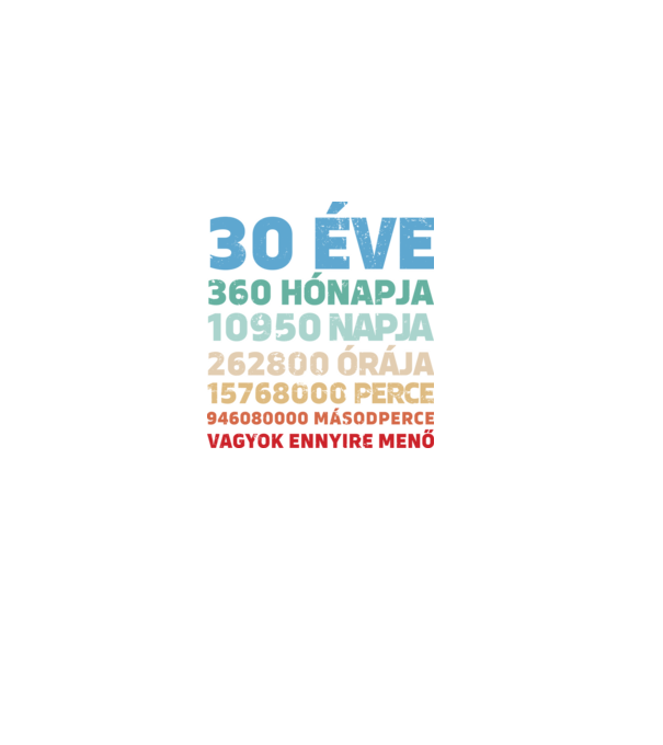 30 éve vagyok ennyire menő minta fekete pólón