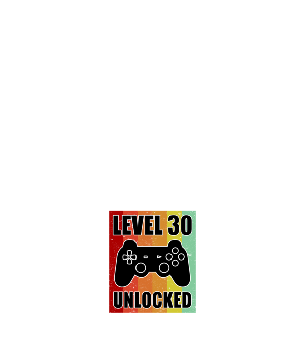 level 30 unlocked retro gamer minta fehér pólón