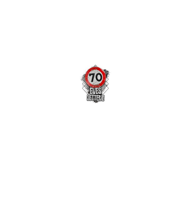 Speedlimit 70 éves fehérre minta fehér pólón