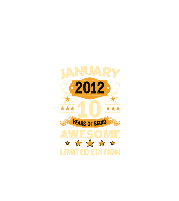 10 years of being limited edition_january minta fekete pólón