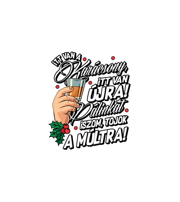 Tojok a múltra minta fehér pólón