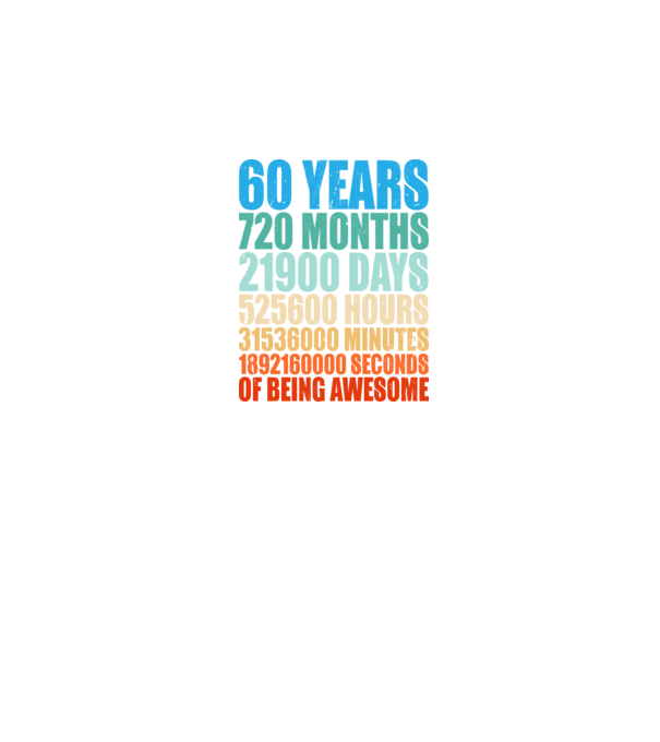 60 years of being awesome minta sötétkék pólón
