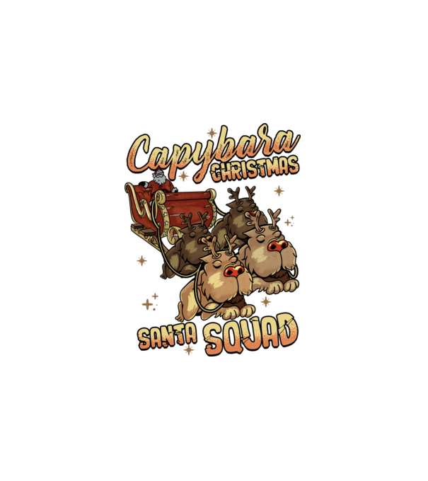Capybara christmas santa squad minta fehér pólón