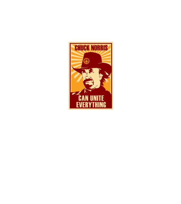 Chuck Norris - Can Unite Everything minta fehér pólón